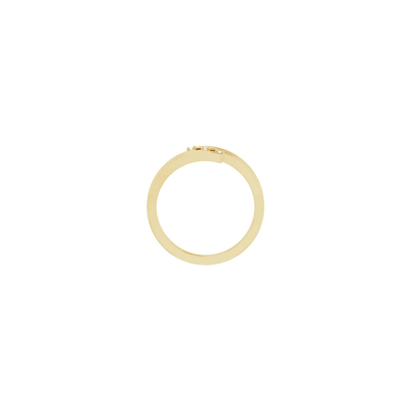 Triple Diamond Bypass Ring (14K) setting - Popular Jewelry - New York