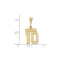Graddfa Pendant Rhif 10 Varsity (14K) - Popular Jewelry - Efrog Newydd