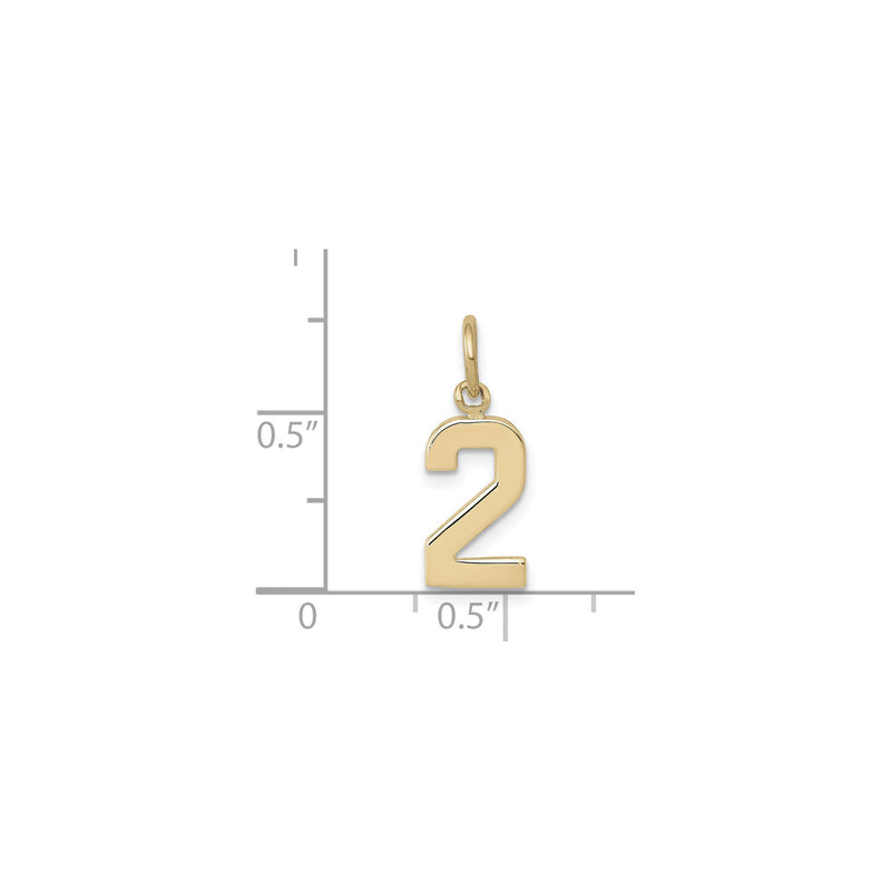 Varsity Number 2 Pendant (14K) scale - Popular Jewelry - New York