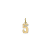 Varsity Number 5 Pendant (14K) atubangan - Popular Jewelry - New York