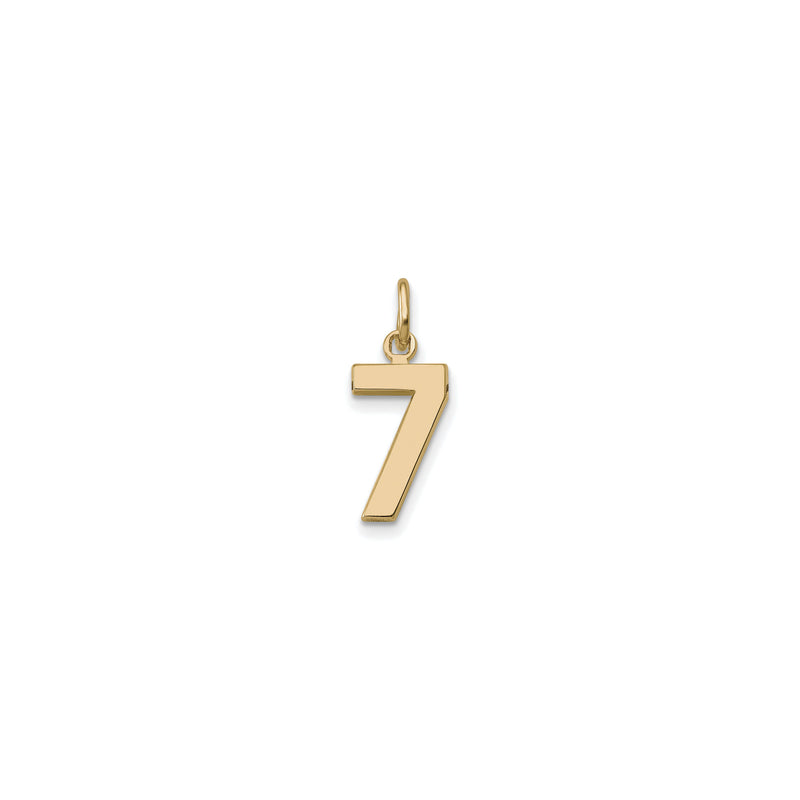 Varsity Number 7 Pendant (14K) front - Popular Jewelry - New York