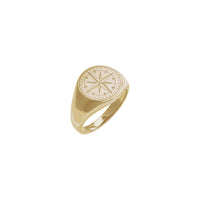 Voyager Compass Signet Ring (14K) prensipal - Popular Jewelry - Nouyòk