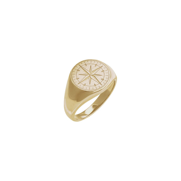 Voyager Compass Signet Ring (14K) main - Popular Jewelry - New York
