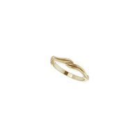 Waved Bypass Stackable Ring (14K) diagonal - Popular Jewelry - New York