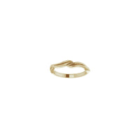 Waved Bypass Stackable Ring (14K) hore - Popular Jewelry - New York