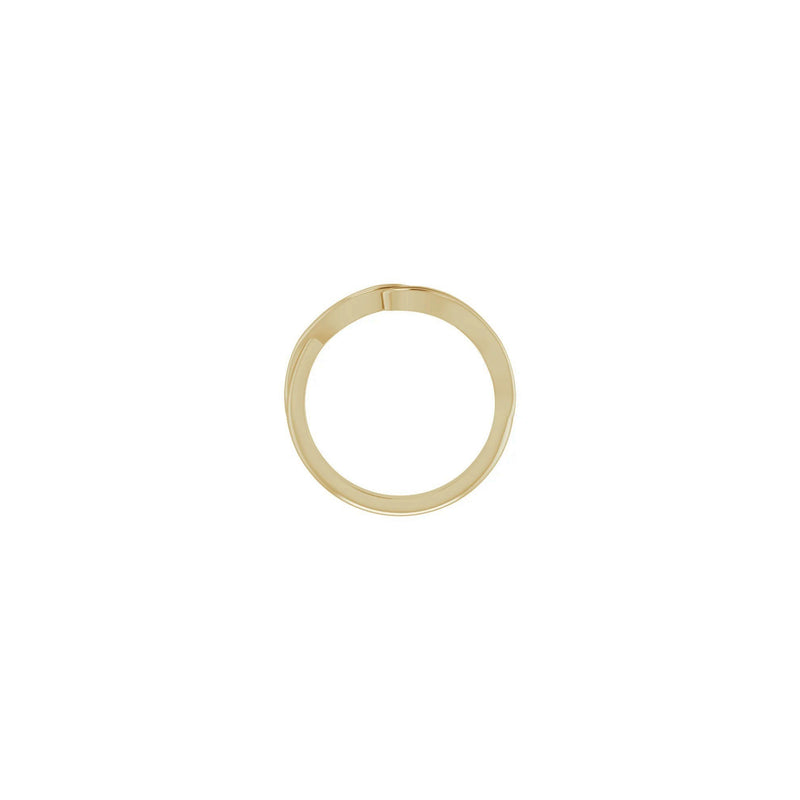 Waved Bypass Stackable Ring (14K) setting - Popular Jewelry - New York
