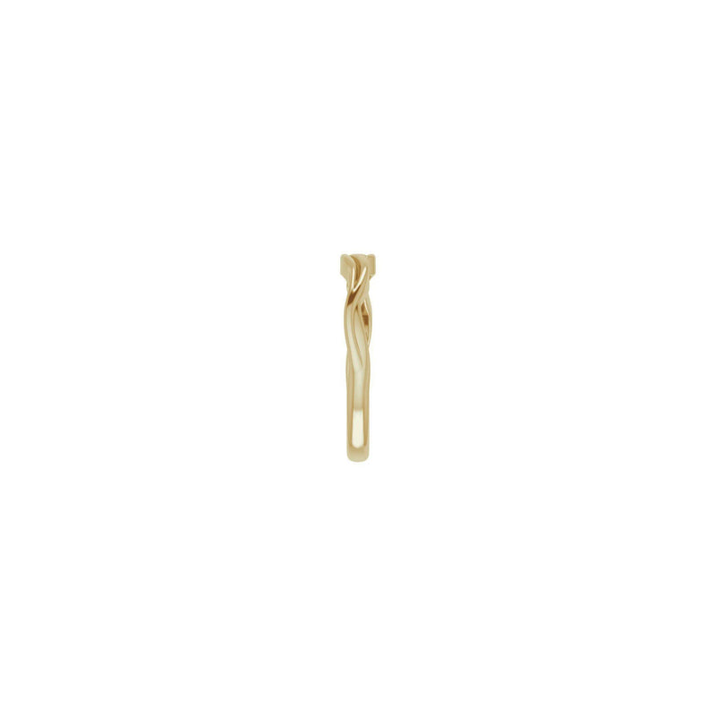 Waved Bypass Stackable Ring (14K) side - Popular Jewelry - New York