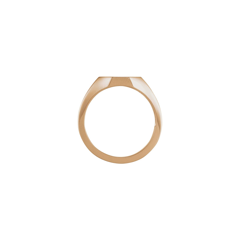 12 mm Octagon Signet Ring (Rose 14K) setting - Popular Jewelry - New York