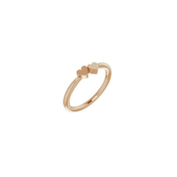 2-Heart Engravable Ring (Rose 14K) panguna - Popular Jewelry - New York