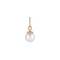Collana di diamanti di perle Akoya (Rose 14K) laterale - Popular Jewelry - New York