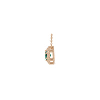 अलेक्जान्डराइट सोलिटेयर हेक्सागन नेकलेस (गुलाब 14K) साइड - Popular Jewelry - न्यूयोर्क