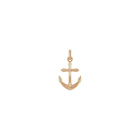 Anchor 3D Pendant (Rose 14K) front - Popular Jewelry - New York
