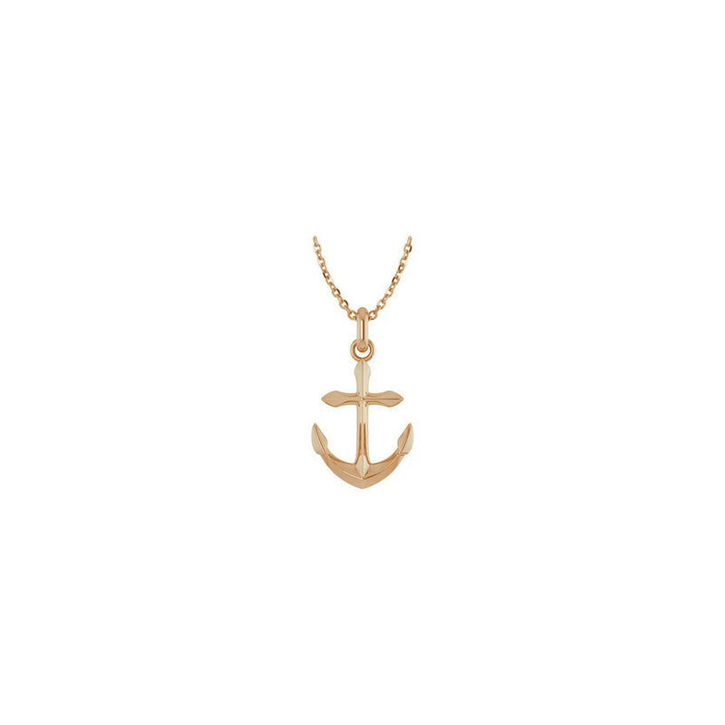 Anchor 3D Pendant (Rose 14K) preview - Popular Jewelry - New York