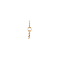 Aquarius Zodiac Sign Diamond Necklace (Rose 14K) side - Popular Jewelry - နယူးယောက်