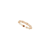 Bamboo Ring (Rose 14K) diagonal - Popular Jewelry - New York
