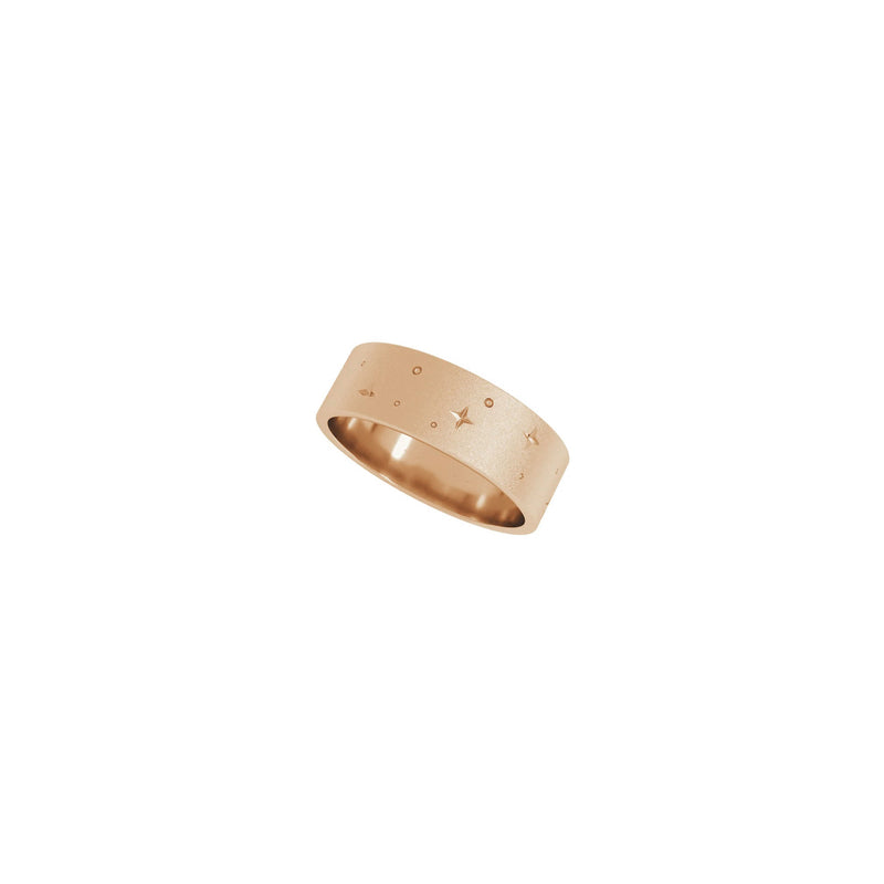 Celestial Band with Sand Blast Finish Ring  (Rose 14K) diagonal - Popular Jewelry - New York
