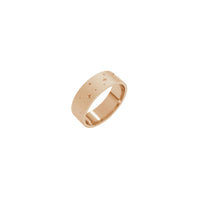 带喷砂饰面戒指的天体戒指（玫瑰色 14K）主 - Popular Jewelry  - 纽约