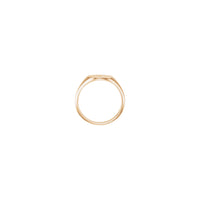 Diamond Shining Star Sideways Oval Signet Ring (Rose 14K) setting - Popular Jewelry - Nova York