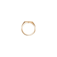 Diamond Starburst Heart Signet Ring (Rose 14K) setting - Popular Jewelry - Efrog Newydd