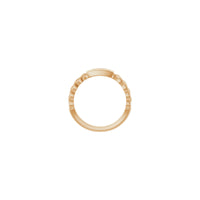 Engravable Bar Link Ring (Rose 14K) setting - Popular Jewelry - New York