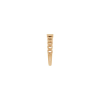 ಕೆತ್ತನೆ ಮಾಡಬಹುದಾದ ಬಾರ್ ಲಿಂಕ್ ರಿಂಗ್ (ರೋಸ್ 14K) ಬದಿಯಲ್ಲಿ - Popular Jewelry - ನ್ಯೂ ಯಾರ್ಕ್