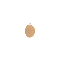 ಕೆತ್ತನೆ ಮಾಡಬಹುದಾದ ಸಣ್ಣ ಹೆಜ್ಜೆಗುರುತುಗಳ ಓವಲ್ ಪದಕ (ಗುಲಾಬಿ 14K) ಹಿಂದೆ - Popular Jewelry - ನ್ಯೂ ಯಾರ್ಕ್