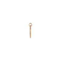 ಕೆತ್ತನೆ ಮಾಡಬಹುದಾದ ಸಣ್ಣ ಹೆಜ್ಜೆಗುರುತುಗಳು ಓವಲ್ ಮೆಡಲ್ (ಗುಲಾಬಿ 14K) ಕಡೆ - Popular Jewelry - ನ್ಯೂ ಯಾರ್ಕ್