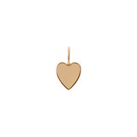Висулка с гравирано сърце „Семейството е завинаги“ (роза 14K) отзад – Popular Jewelry - Ню Йорк