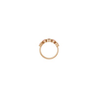 Five Heart Mozambique Garnet Ring (Rose 14K) setting - Popular Jewelry - New York