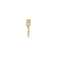 ಐದು ವೈಟ್ ಹಾರ್ಟ್ಸ್ ರಿಂಗ್ (ಗುಲಾಬಿ 14K) ಸೈಡ್ - Popular Jewelry - ನ್ಯೂ ಯಾರ್ಕ್