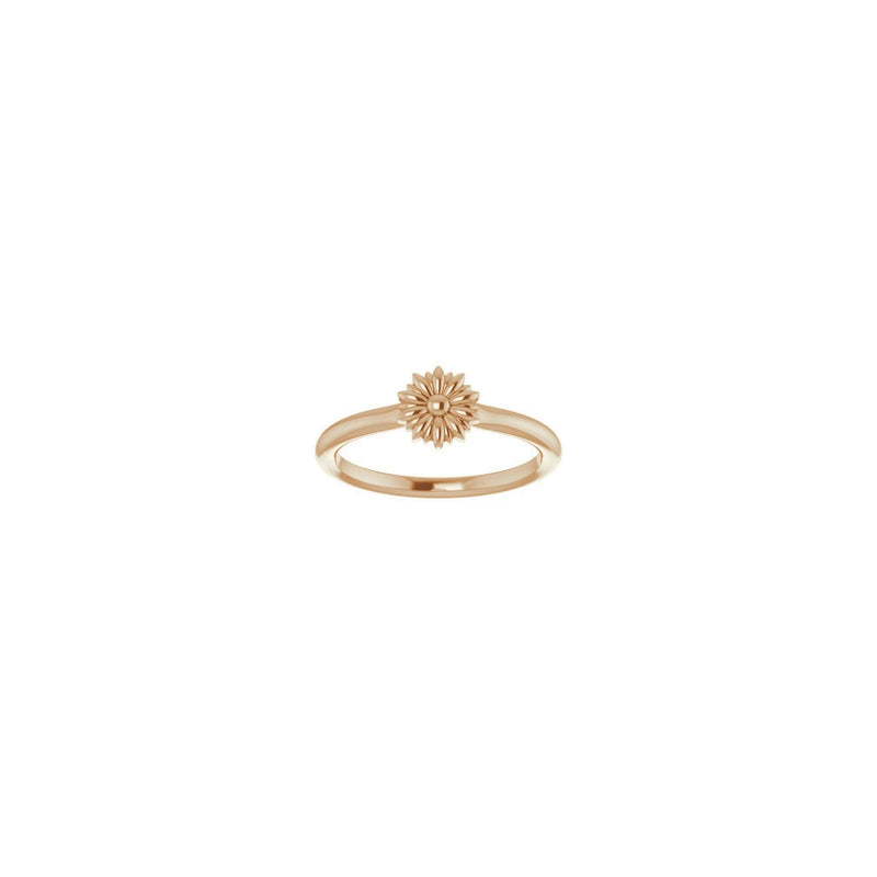 Flower Stackable Ring (Rose 14K) front - Popular Jewelry - New York