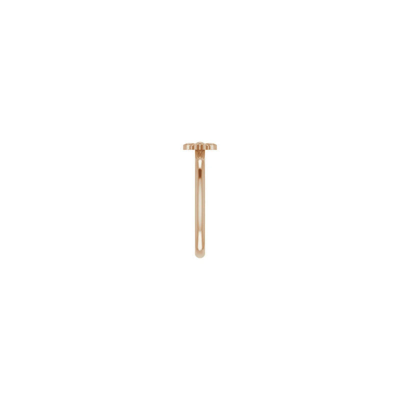 Flower Stackable Ring (Rose 14K) side - Popular Jewelry - New York