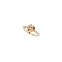 Prsten s djetelinom s četiri lista (ruža 14K) dijagonalno - Popular Jewelry - New York