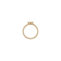 Négylevelű lóhere egymásra rakható gyűrű (Rózsa 14K) beállítás - Popular Jewelry - New York