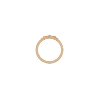Green Tourmaline Bow Stackable Ring (Rose 14K) setting - Popular Jewelry - New York