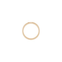 Grooved Sideways Cross Ring (Rose 14K) setting - Popular Jewelry - New York