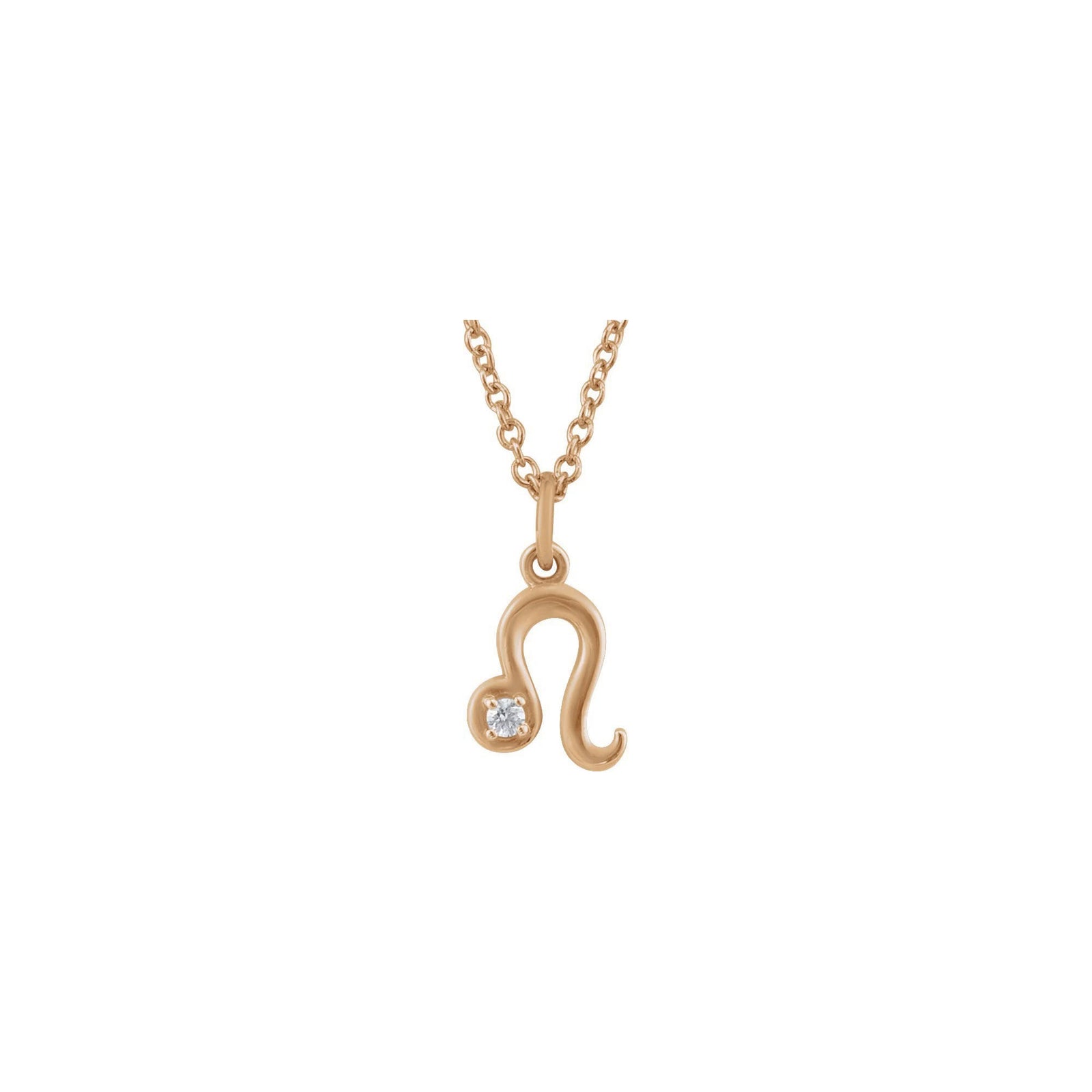 Leo Zodiac Sign Diamond Necklace1