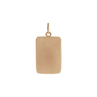 Mama Rectangular Pendant (Rose 14K) back - Popular Jewelry - New York