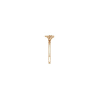 Ҳалқаи алмоси табиии нуқтадори дил (Роза 14К) тараф - Popular Jewelry - Нью-Йорк