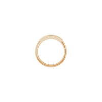 Természetes gyémánt szívvel gravírozható rúdgyűrű (Rózsa 14K) beállítás - Popular Jewelry - New York