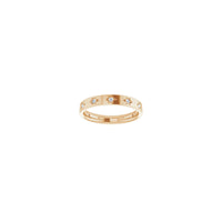 Doğal Pırlanta Yıldız Sonsuzluk Yüzüğü (Gül 14K) ön - Popular Jewelry - New York