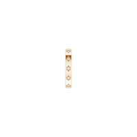 Dabiskā dimanta zvaigznes mūžības gredzens (rožu 14K) pusē - Popular Jewelry - Ņujorka