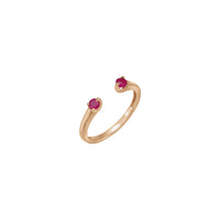 Natural Ruby Negative Space Ring (Rose 14K) main - Popular Jewelry - New York