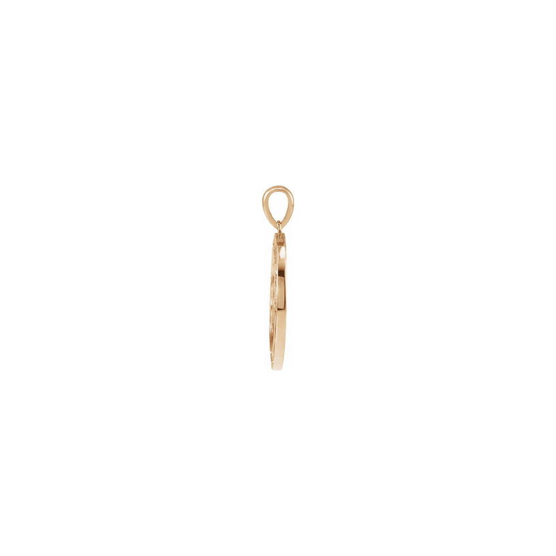 Om Symbol Pendant (Rose 14K) side - Popular Jewelry - New York