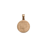 A Miatyánk ima spirállemezes medál (14K rózsa) hátul - Popular Jewelry - New York