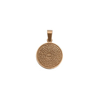 Our Father Prayer Spiral Disc Pendant (rose 14K) front - Popular Jewelry - New York