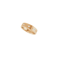 菱形圖案天然鑽石永恆戒指（玫瑰色 14K）對角線 - Popular Jewelry - 紐約