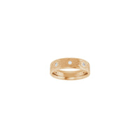 Prírodný diamantový prsteň Eternity so vzorom kosoštvorca (Rose 14K) vpredu - Popular Jewelry - New York