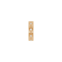 റോംബസ് പാറ്റേൺഡ് നാച്ചുറൽ ഡയമണ്ട് എറ്റേണിറ്റി റിംഗ് (റോസ് 14 കെ) സൈഡ് - Popular Jewelry - ന്യൂയോര്ക്ക്