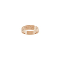 Rose Relief Pattern Band Ring (Rose 14K) front - Popular Jewelry - New York 